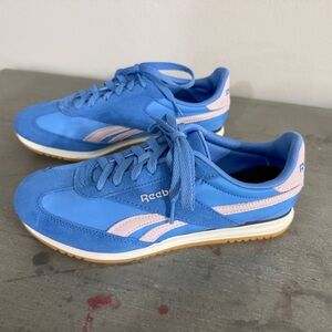 Reebok Classic Nylon Sneakers Blue Pink Women’s 7.5 Retro Jogger Running Shoe